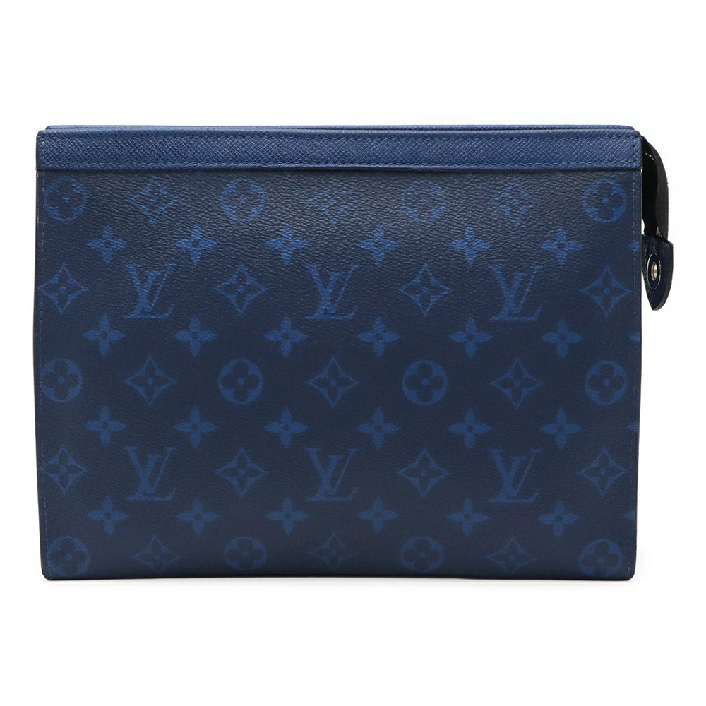 LOUIS VUITTON Taigarama Pochette Voyage Shoulder Bag Cobalt Blue